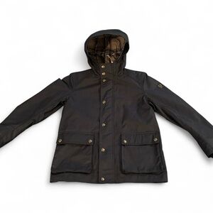 Belstaff Black Kids Waxed Cotton Jacket